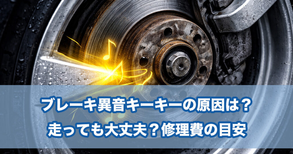 ブレーキ異音キーキーの原因は?走っても大丈夫?修理費の目安