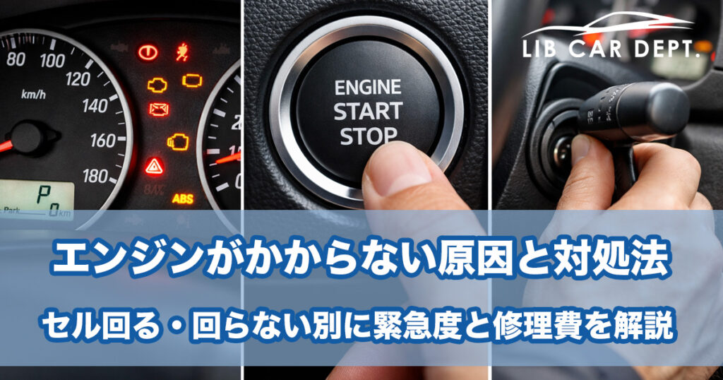 エンジンがかからない原因と対処法｜セル回る・回らない別に緊急度と修理費を解説