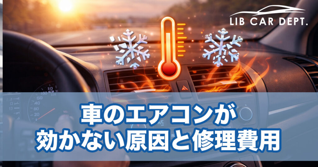 車のエアコンが効かない原因と修理費用【夏前保存版】